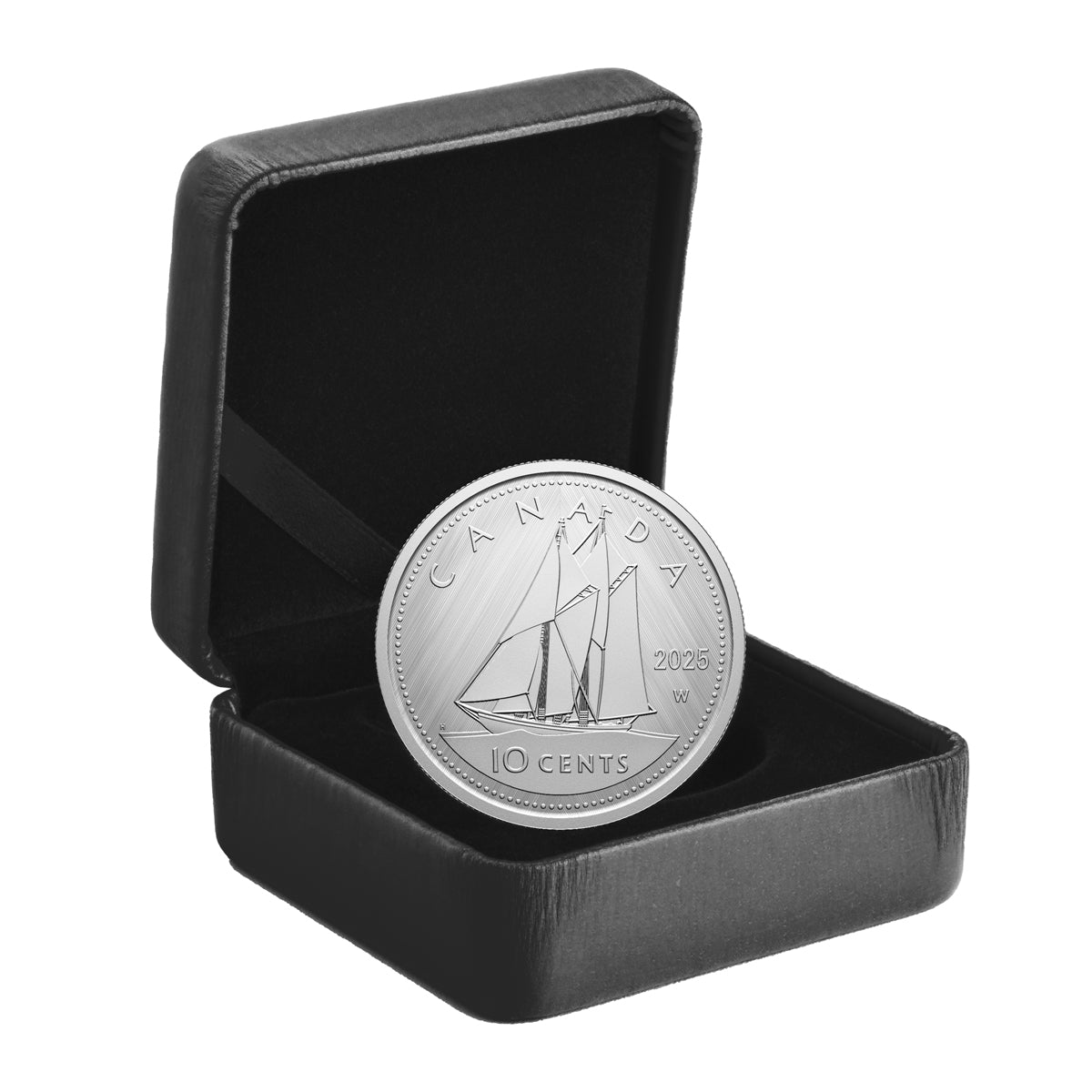 2025 10 Cent Tribute: W Mint Mark Bluenose - Pure Silver Coin