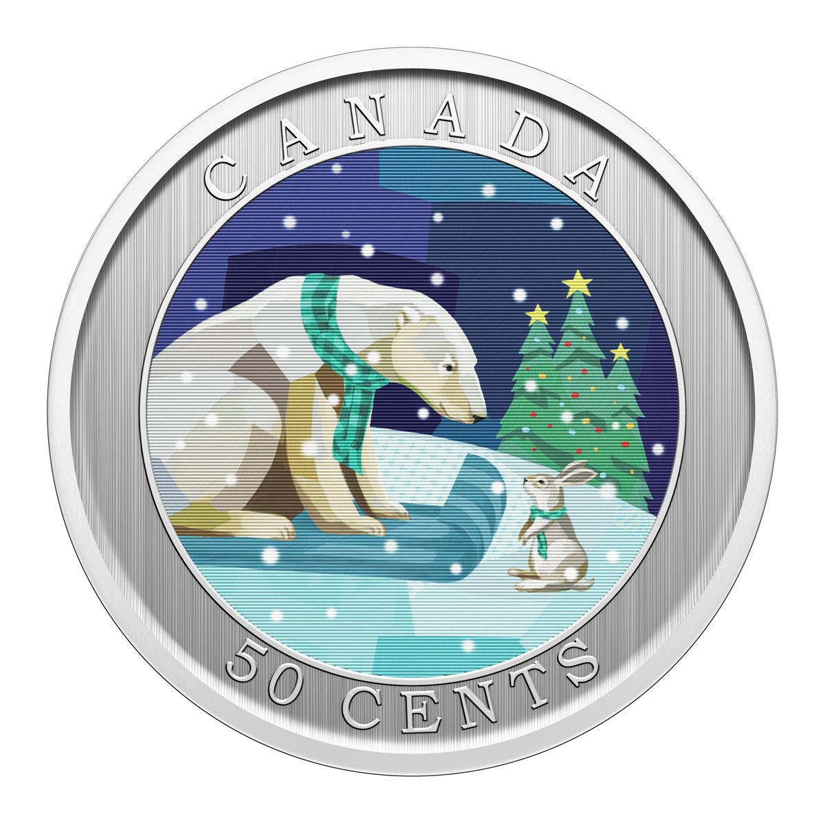 2023 50-Cent Holiday Sledding - Lenticular Coin