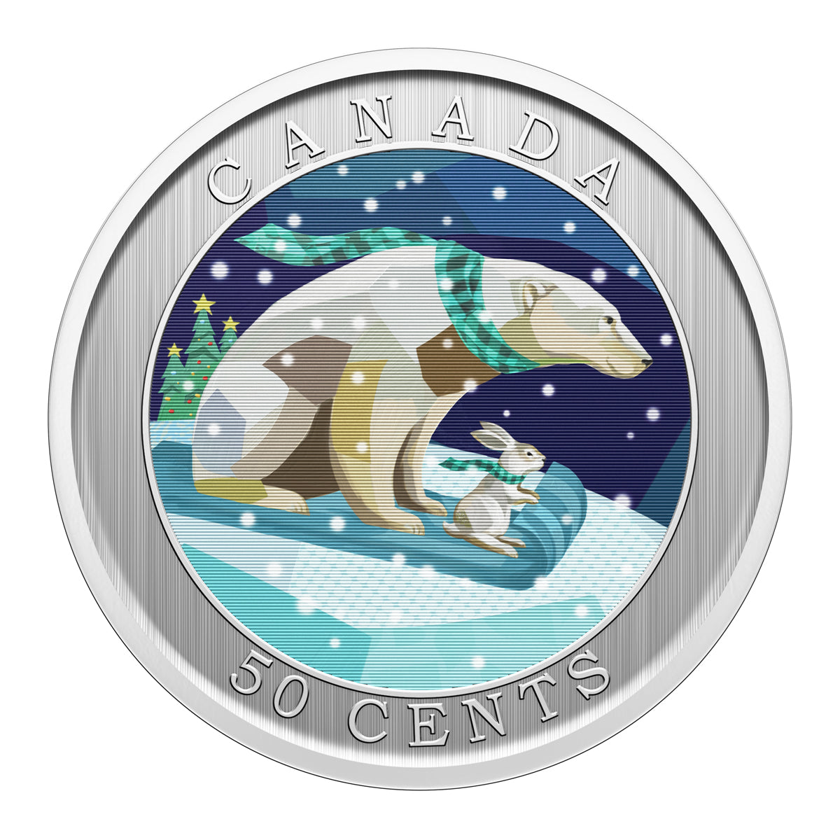 2023 50-Cent Holiday Sledding - Lenticular Coin