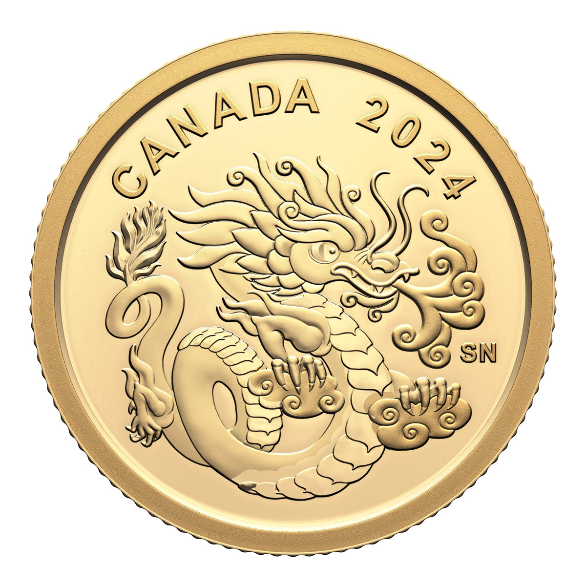 2024 $8 Spirit Dragon - Pure Gold Coin