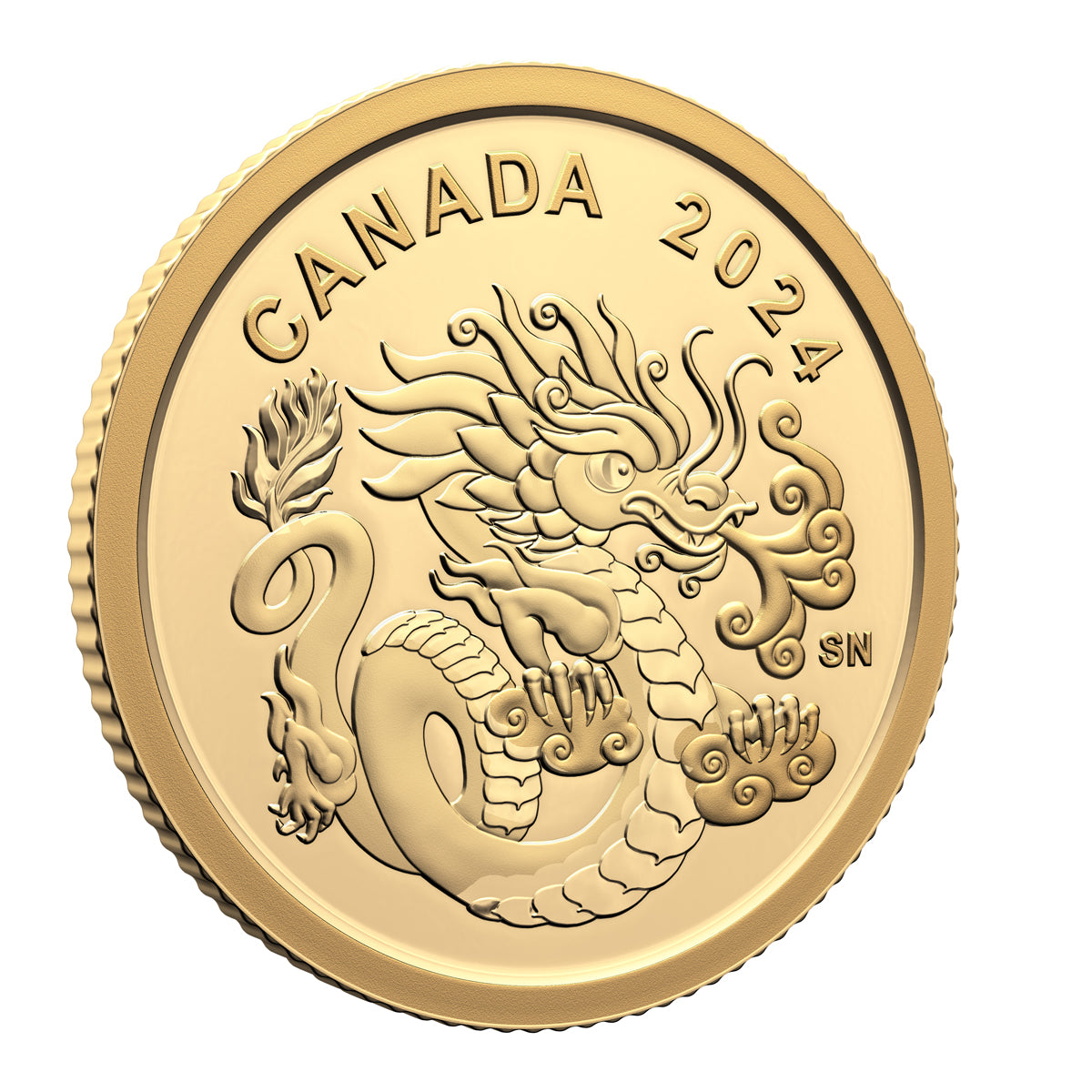 2024 $8 Spirit Dragon - Pure Gold Coin