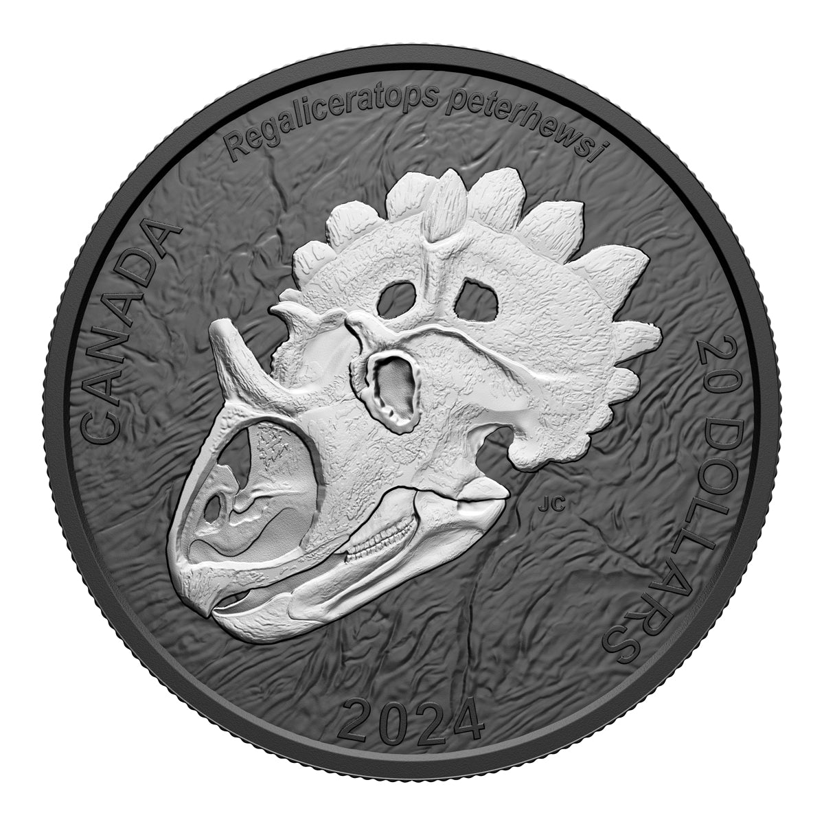 2024 $20 Discovering Dinosaurs: Royal Horned Faced - Pure Silver Coin