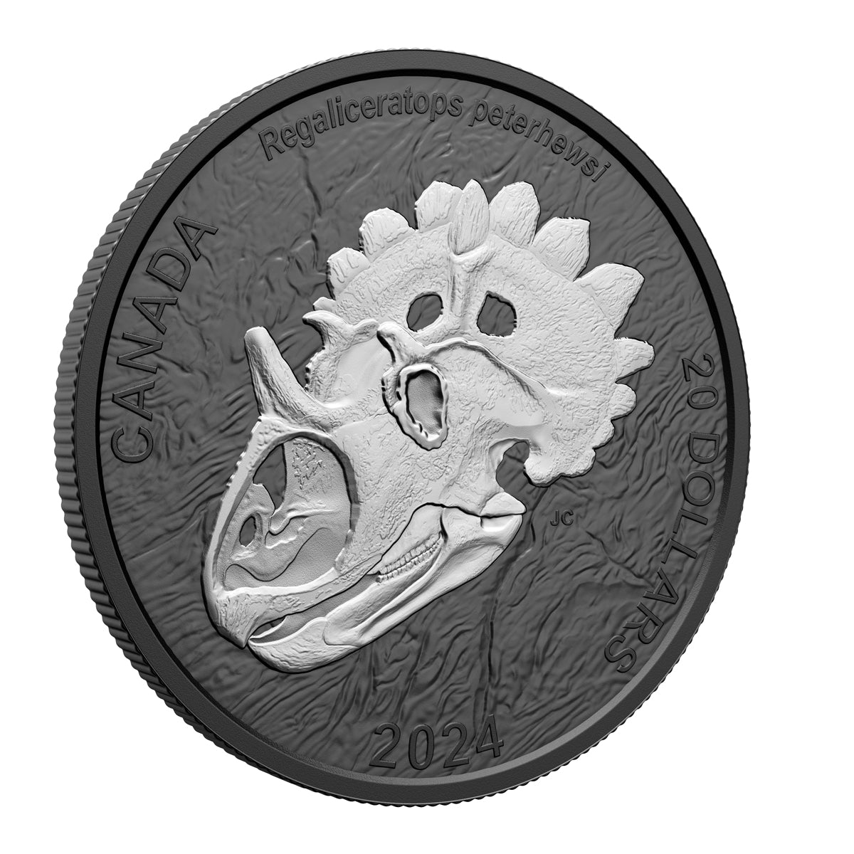 2024 $20 Discovering Dinosaurs: Royal Horned Faced - Pure Silver Coin