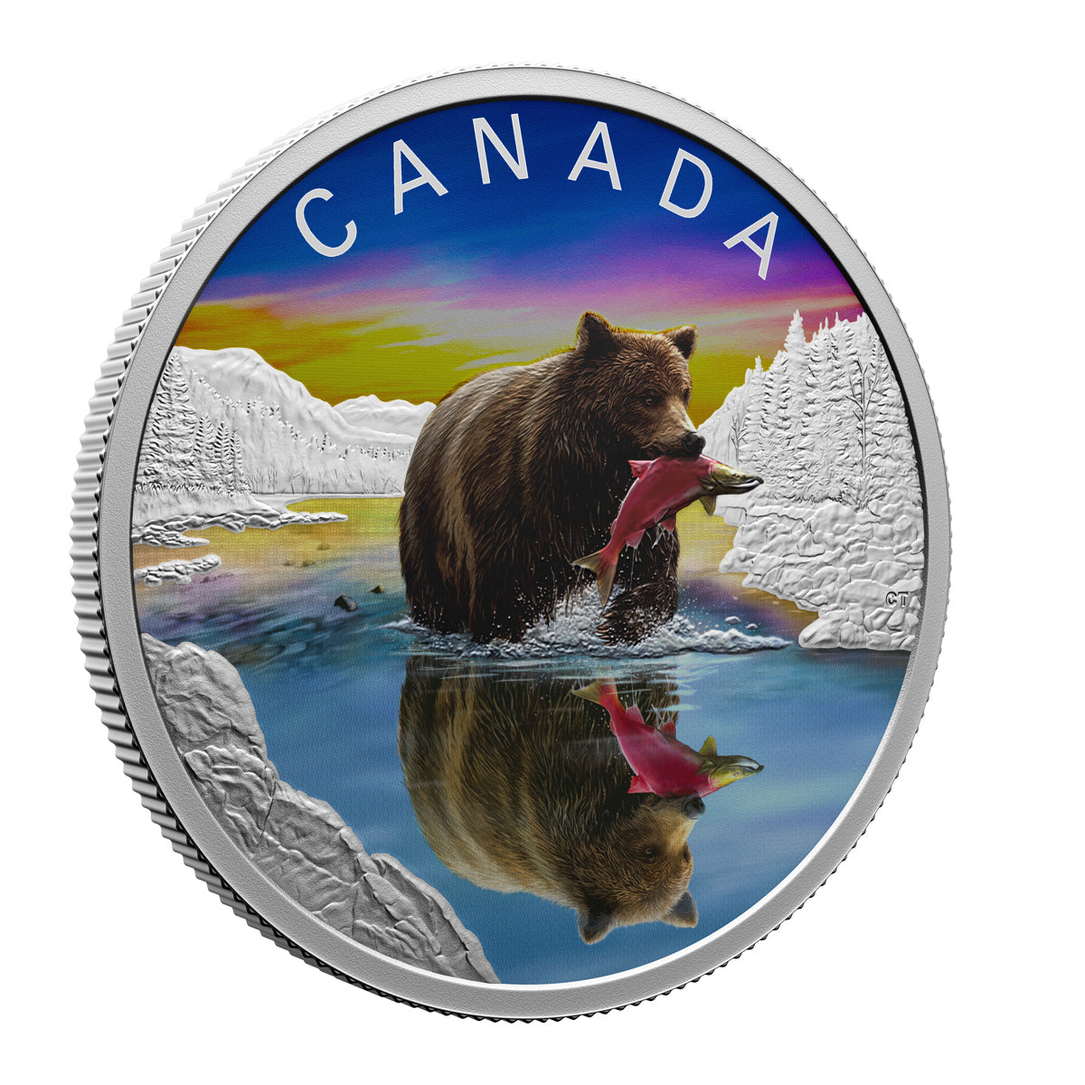 2024 $20 Wildlife Reflections: Grizzly Bear - Fine Silver Coin