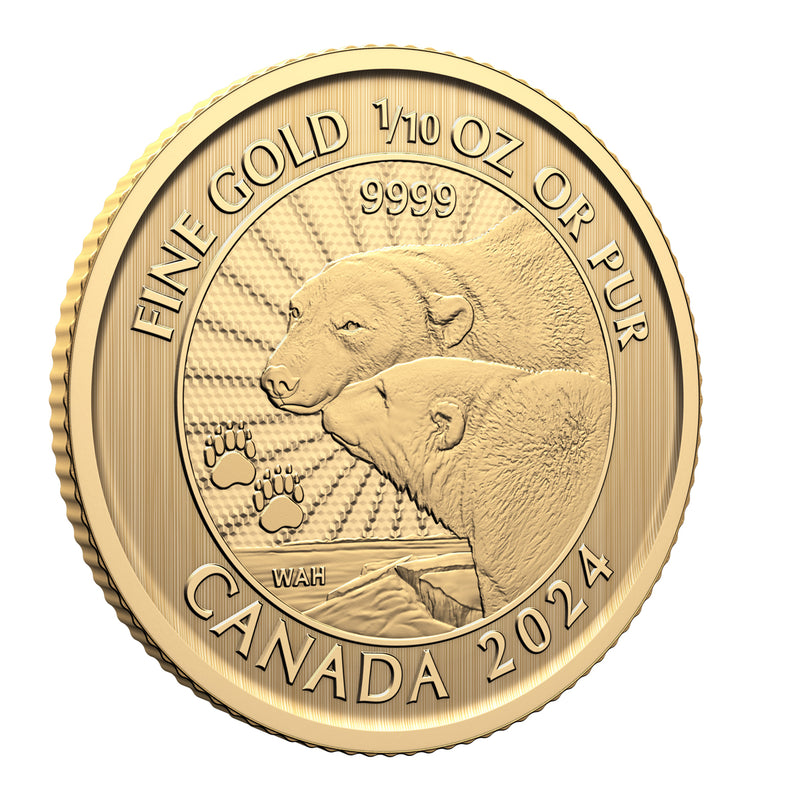 2024 $5 The Majestic Polar Bears - Pure Gold Premium Bullion Coin