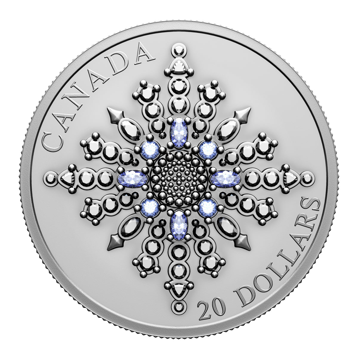 2024 $20 Sapphire Jubilee Snowflake Brooch - Pure Silver Coin