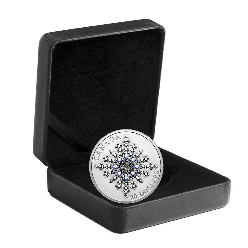 2024 $20 Sapphire Jubilee Snowflake Brooch - Pure Silver Coin