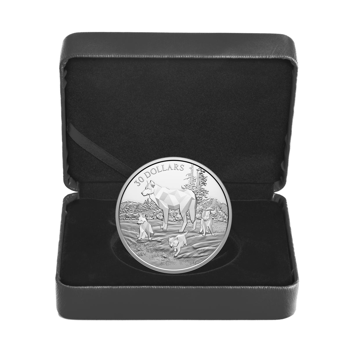 2024 $30 Multifaceted Animal Family: Timber Wolves - Pure Silver Coin