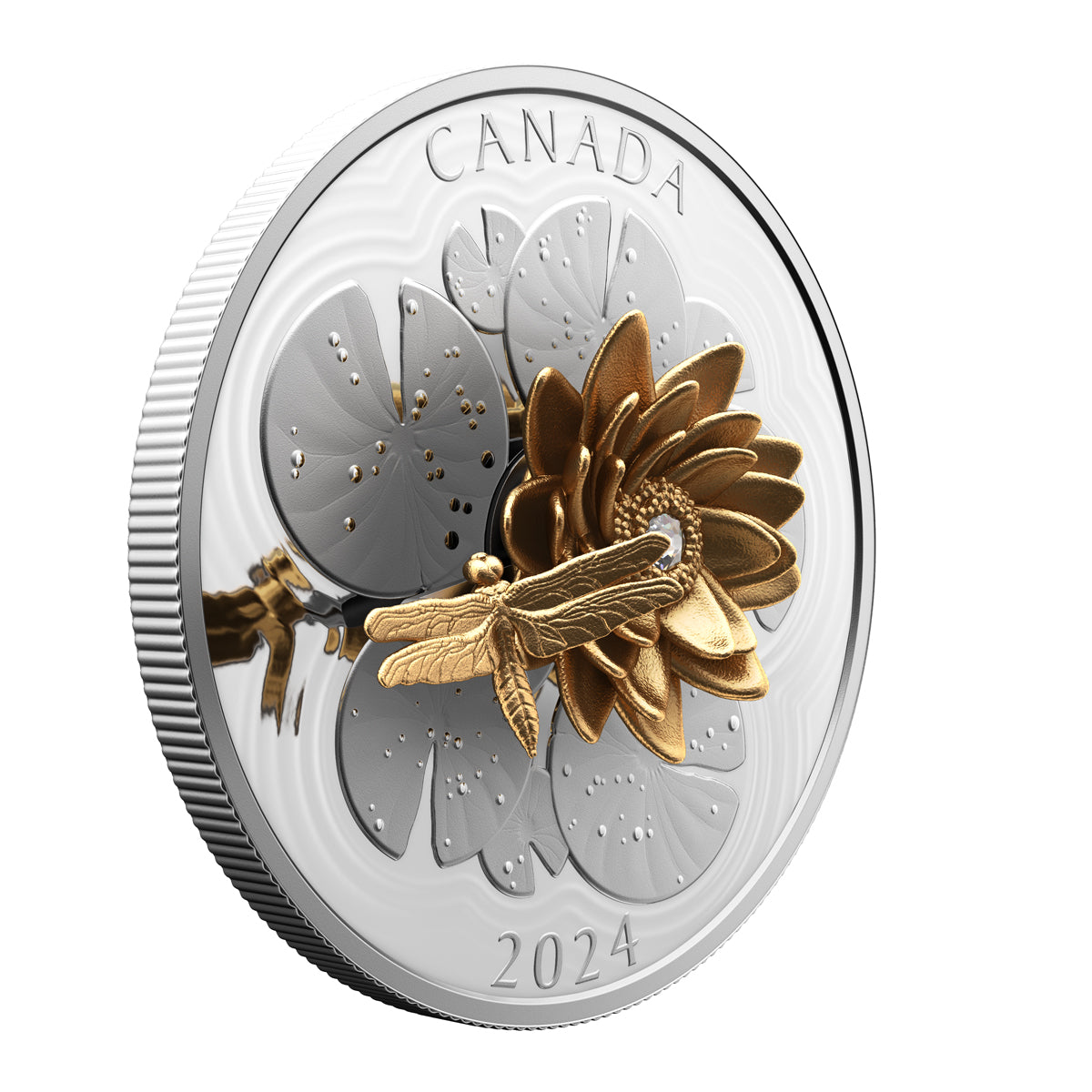 2024 $50 The Dragonfly And The Bloom - Pure Silver Coin