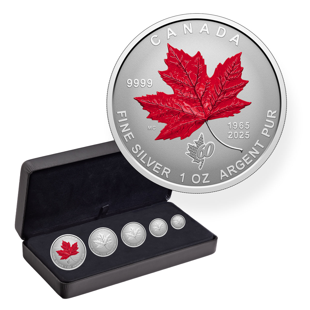 2025 60th Anniversary of the Canadian Flag - Fractional Fine Silver Set