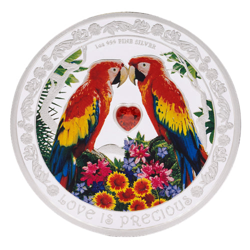 2025 $2 Love is Precious: Macaws - Pure Silver Coin