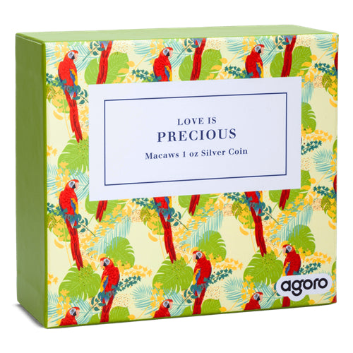 2025 $2 Love is Precious: Macaws - Pure Silver Coin