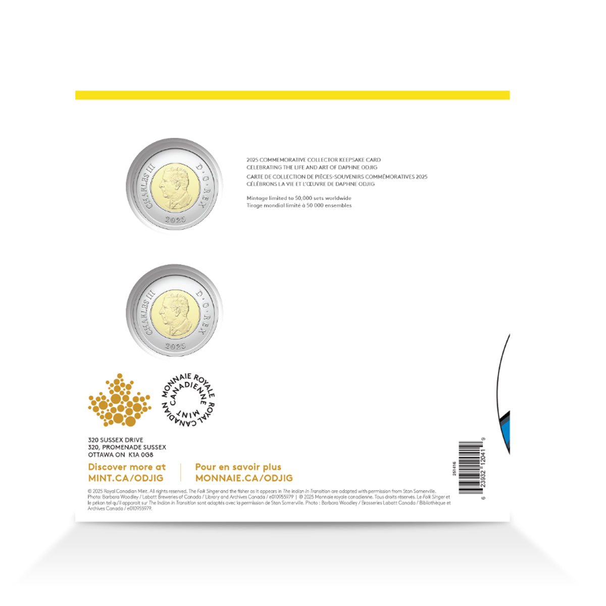 2025 Celebrating the Life and Art of Daphne Odjig Commemorative Collector Keepsake Card