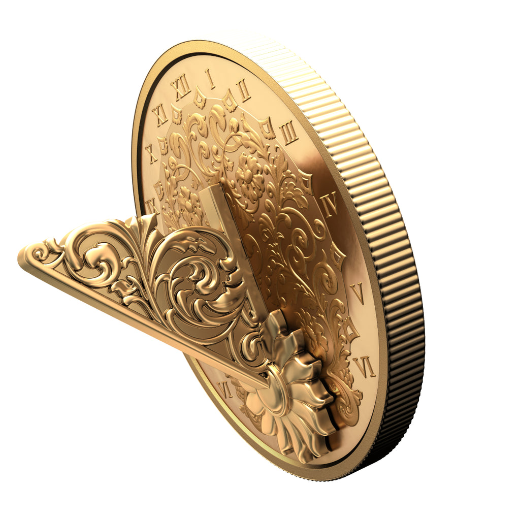 Sundial Coin 2025 $20 The Gilded Sundial - Pure Silver Coin