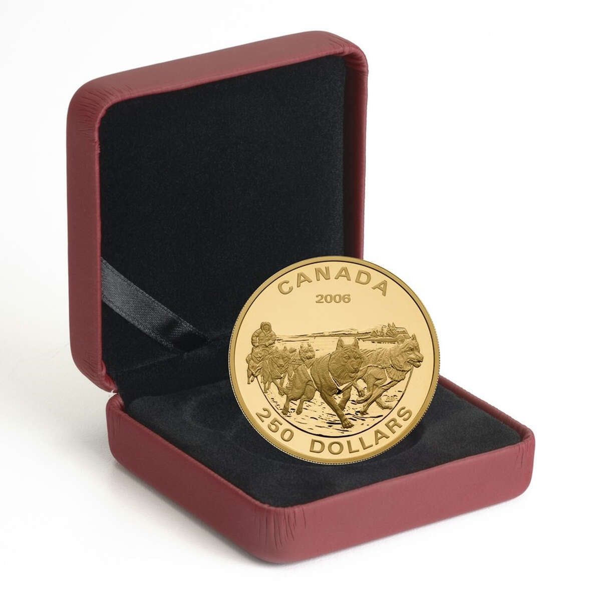 2006 $250 Dog Sled Team -14kt Gold Coin