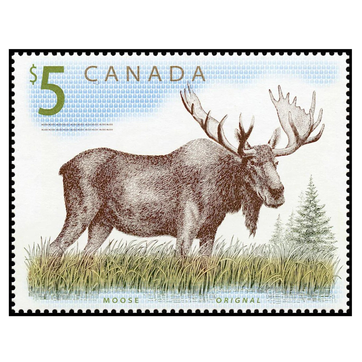 2004 $5 Canadian Wildlife: The Majestic Moose - Pure Silver Coin and Stamp Set