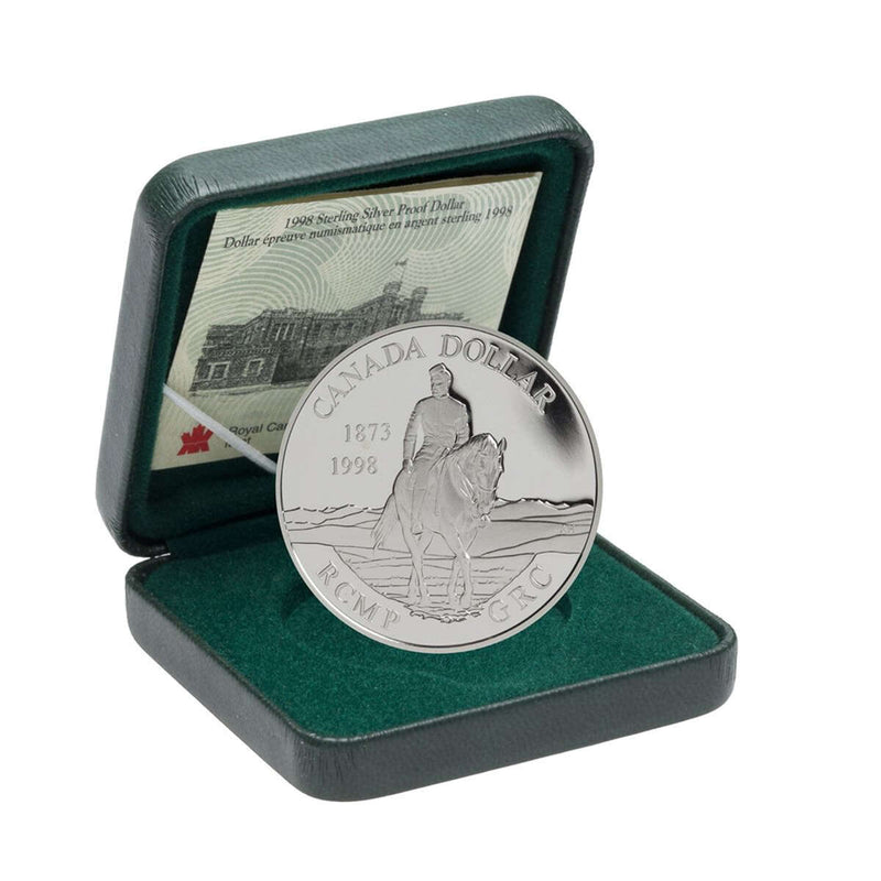 1998 $1 Royal Canadian Mounted Police (RCMP), 125th Anniversary - Proof Sterling Silver Dollar