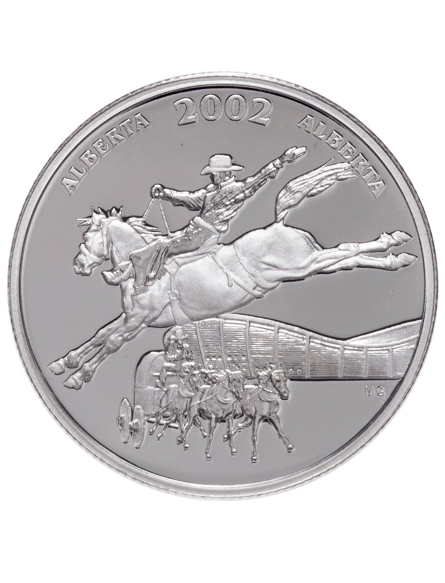 2002 50c Canadian Festivals: Calgary Stampede (Alberta) - Sterling Silver Coin