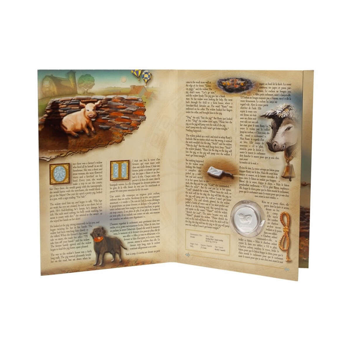 2002 50c Canada's Folklore & Legends: The Pig That Wouldn't Get Over the Stile - Sterling Silver Coin