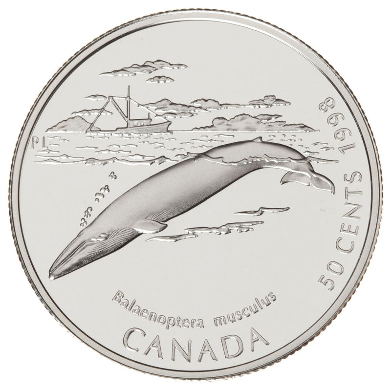 1998 50c Canada's Ocean Giants Series - Sterling Silver Coin Set