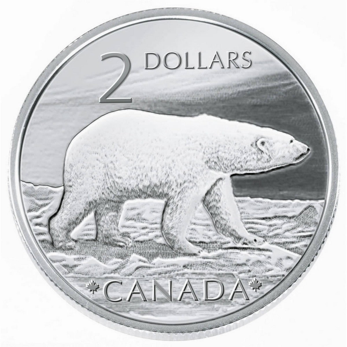 2004 $2 Proud Polar Bear - Sterling Silver Coin and Stamp Set