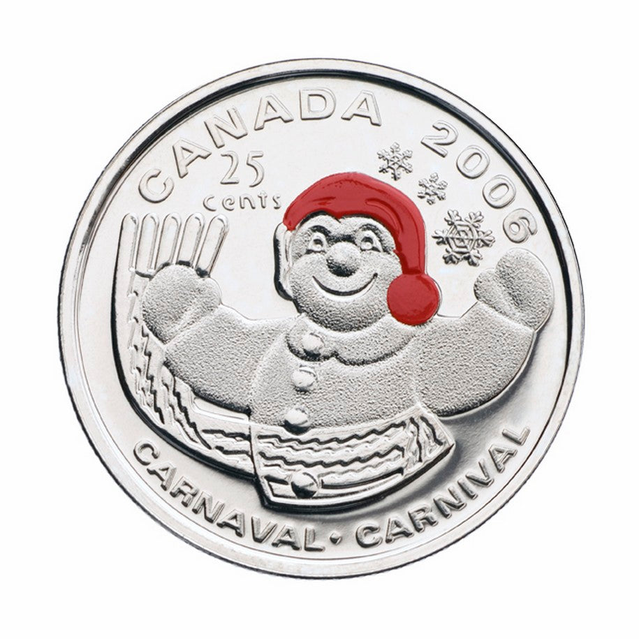 2006 Quebec Winter Carnival Uncirculated Coin Set with Coloured 25 cent