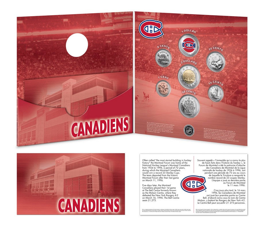 2008 Montreal Canadiens: NHL Coin Set with Coloured $1