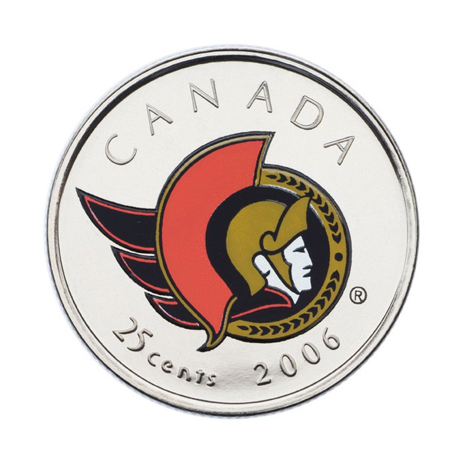 2006 Ottawa Senators: NHL Coin Set with Coloured 25-cent