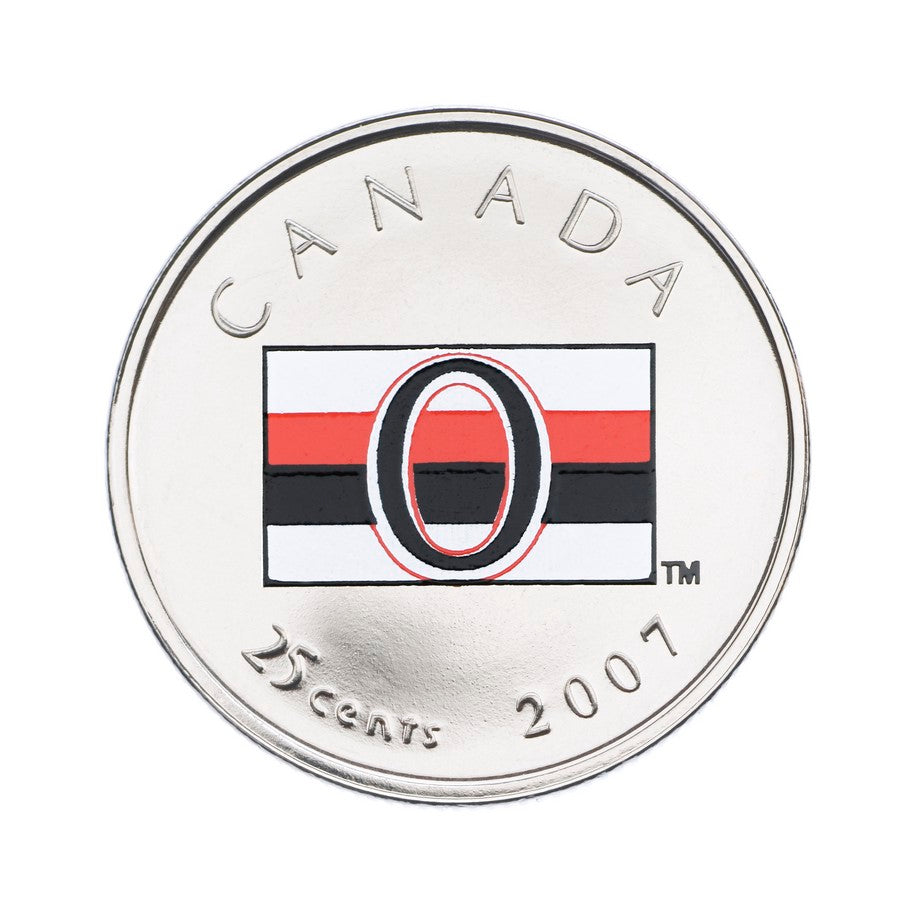 2007 Ottawa Senators: NHL Coin Set with Coloured 25-cent