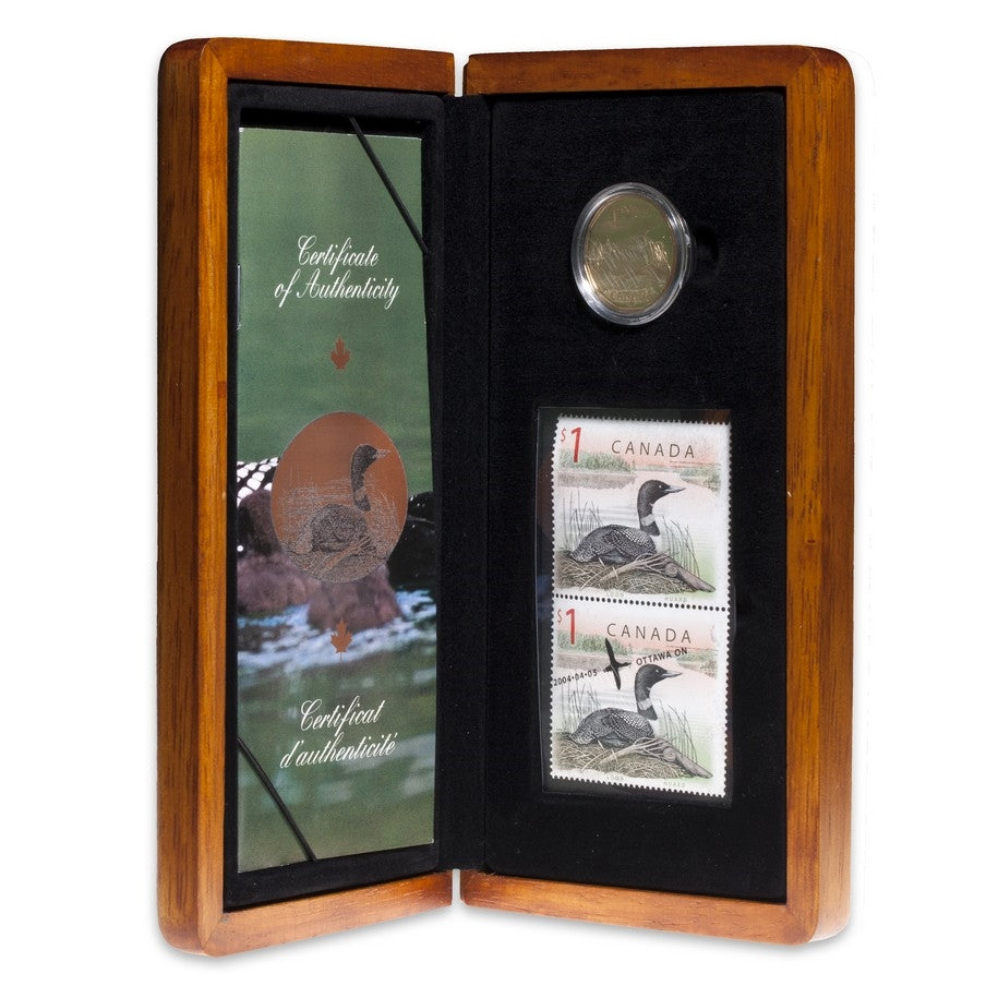 2004 $1 Elusive Loon Limited-Edition Coin & Stamp Set