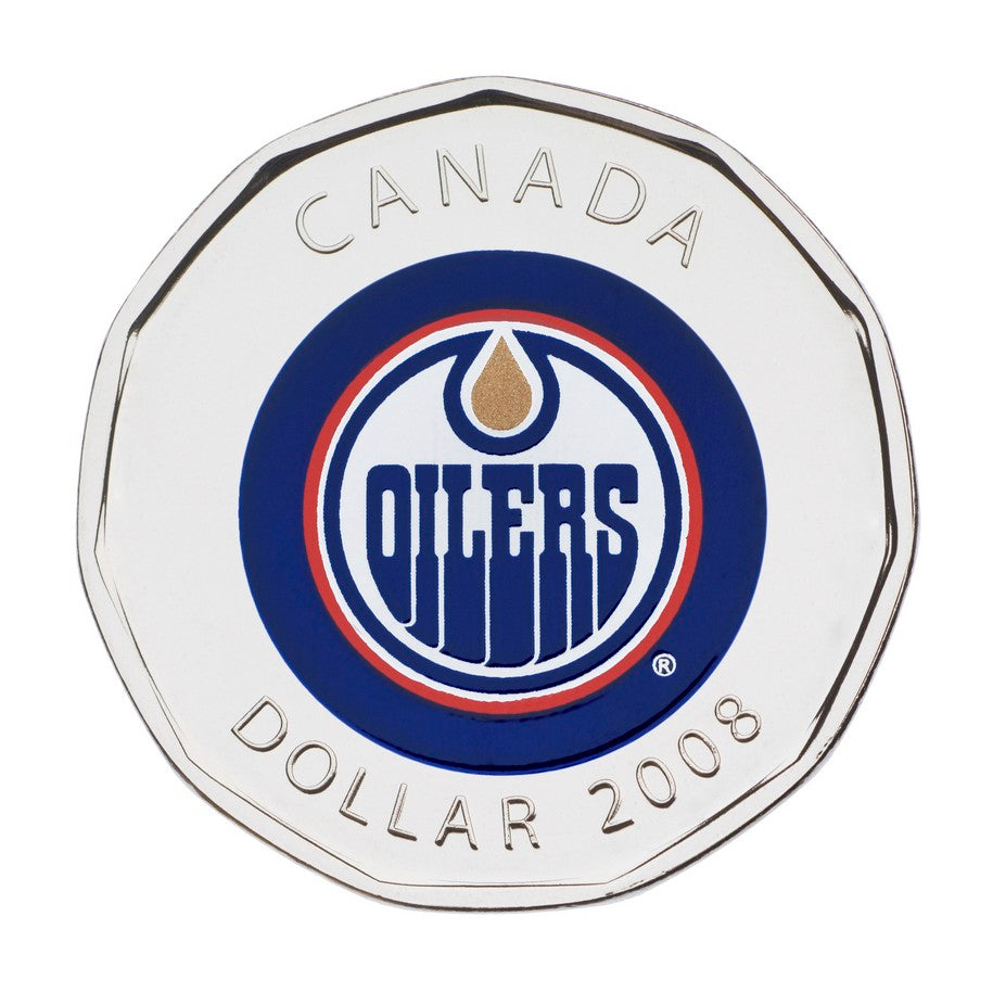 2008 Edmonton Oilers: NHL Coin Set with Coloured $1