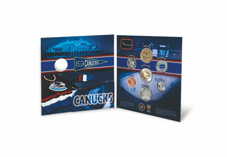 2007 Vancouver Canucks: NHL Coin Set with Coloured 25-cent