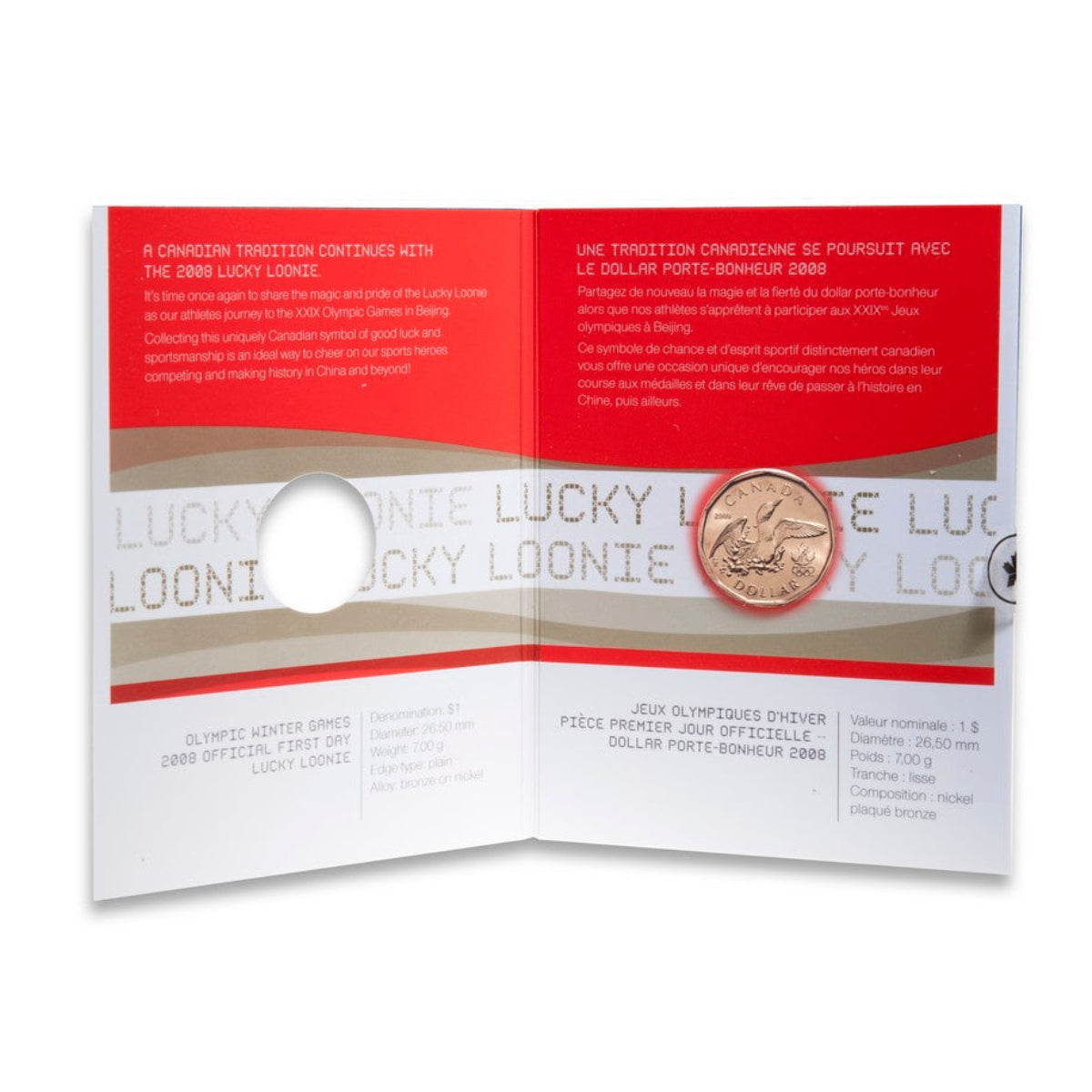 2008 Vancouver 2010 Olympic Winter Games: Lucky Loonie Official First Day