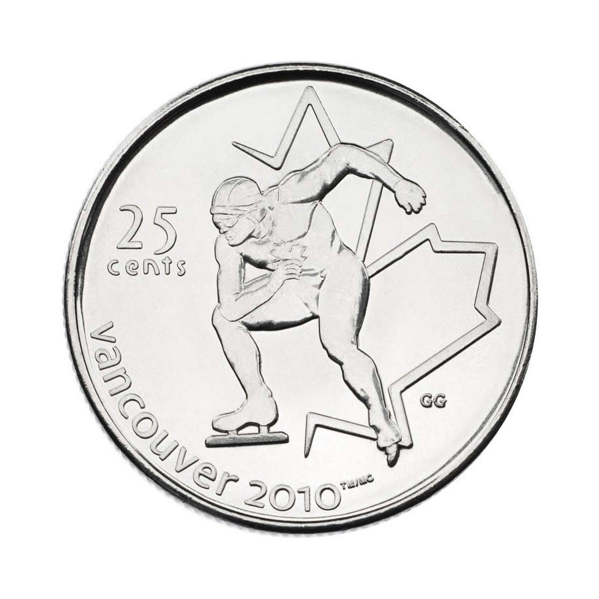 2009 25c Official First Day Vancouver 2010 Olympic Winter Games: Speed Skating