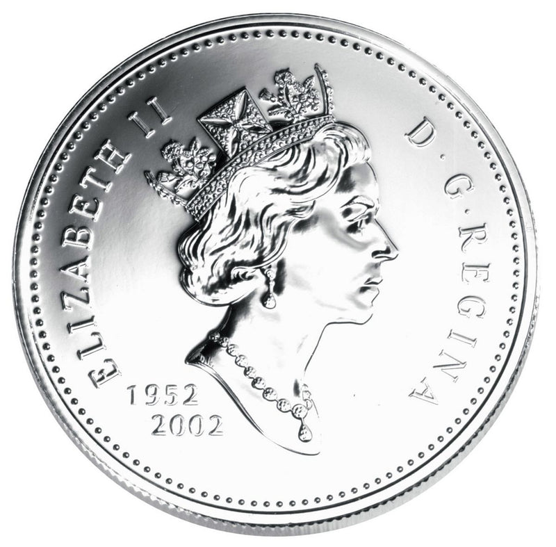 2002 $1 Queen Elizabeth II's Accession to the Throne, 50th Anniversary - Sterling Silver Dollar B.U.