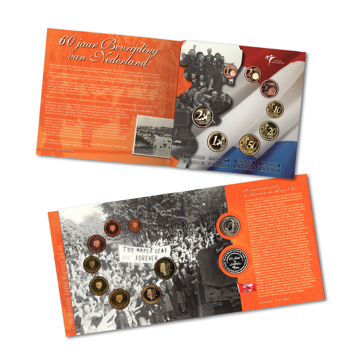 2005 The Liberation of the Netherlands, 60th Anniversary - Brilliant Uncirculated Coin Set