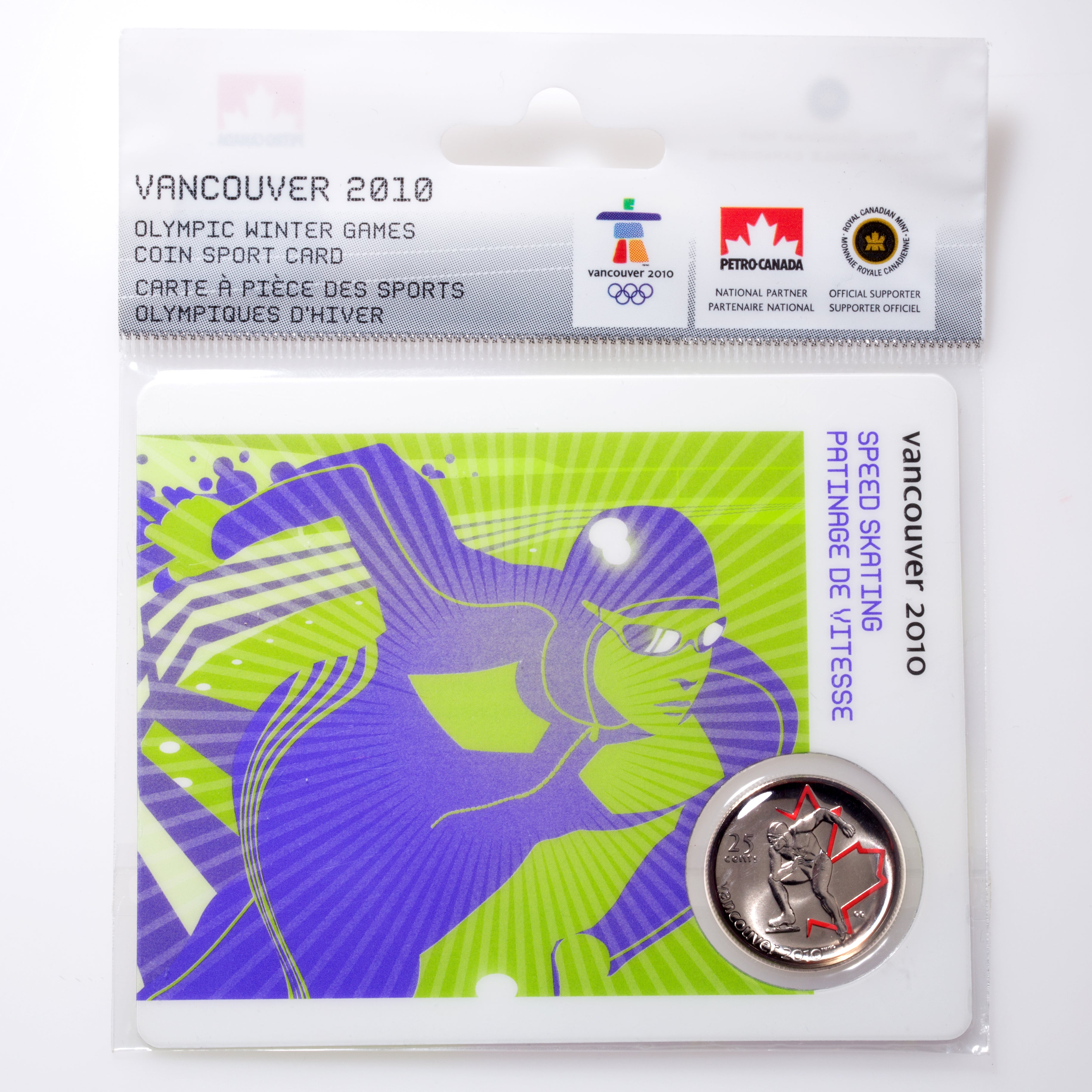 2009 25 Cent Vancouver 2010 Speed Skating - Olympic Sports Card