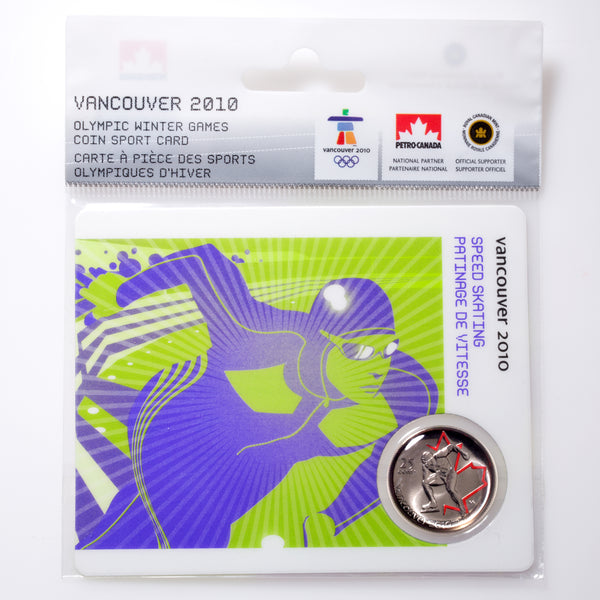 2009 25 Cent Vancouver 2010 Speed Skating - Olympic Sports Card