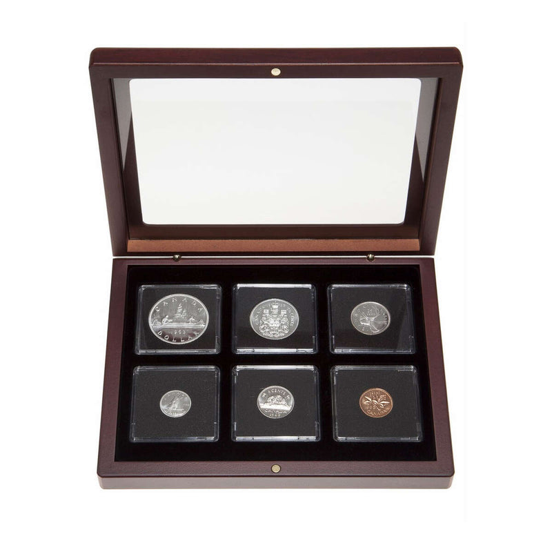 1963 Uncirculated Coin Set in Custom Mahogany Display Case