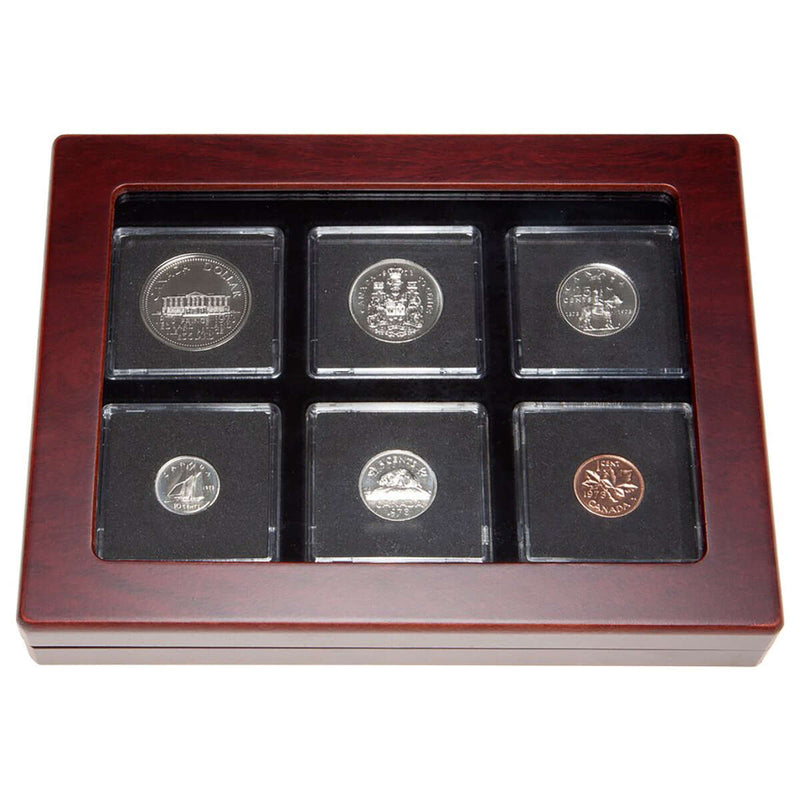 1973 Proof-Like Coin Set in Custom Mahogany Display Case