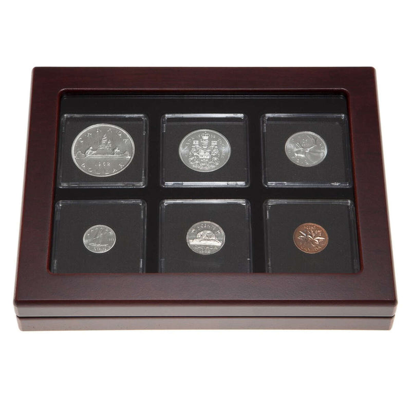 1962 Uncirculated Coin Set in Custom Mahogany Display Case