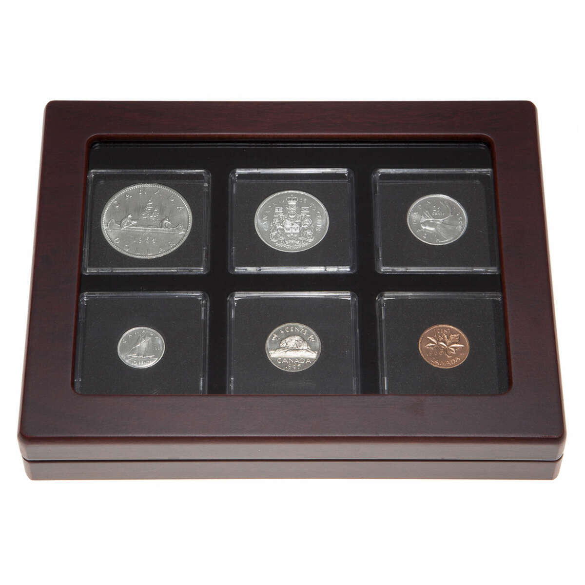 1965 Proof-Like Coin Set in Custom Mahogany Display Case