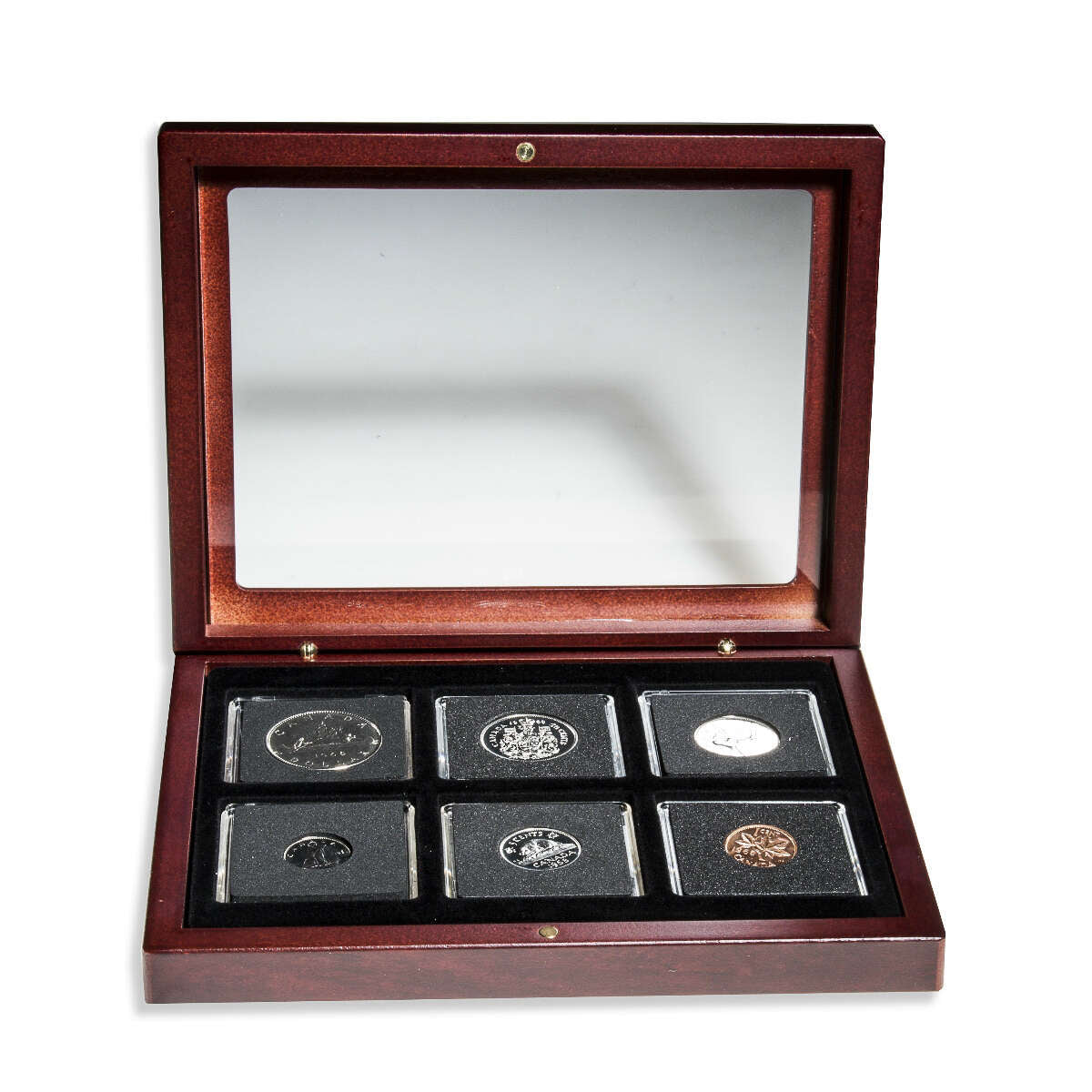 1968 Uncirculated Coin Set in Custom Mahogany Display Case