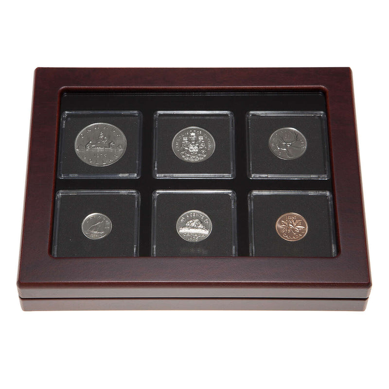 1975 Proof-Like Coin Set in Custom Mahogany Display Case