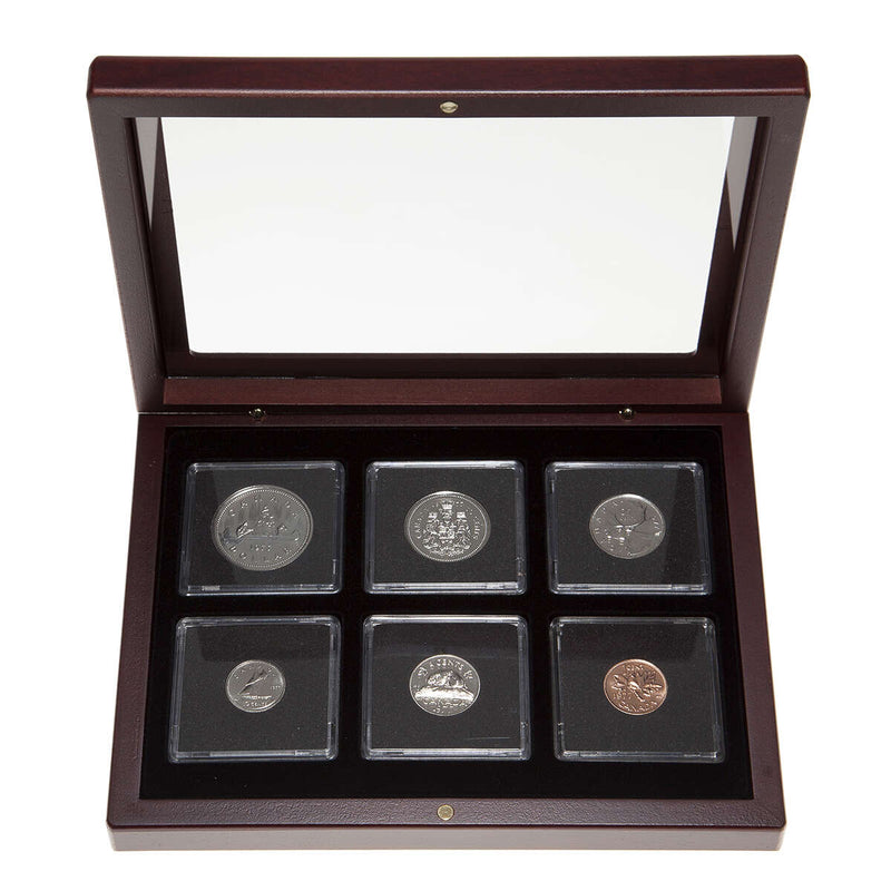 1977 Proof-Like Coin Set in Custom Mahogany Display Case