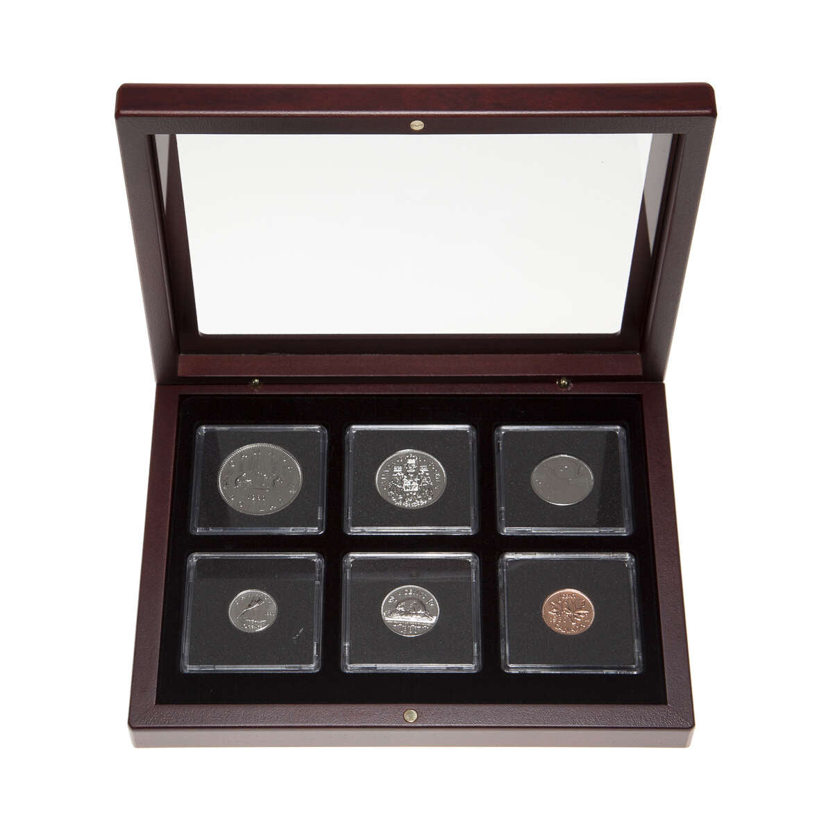 1980 Proof-Like Coin Set in Custom Mahogany Display Case