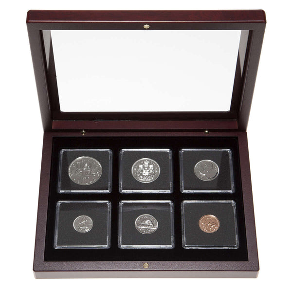 1986 Proof-Like Coin Set in Custom Mahogany Display Case