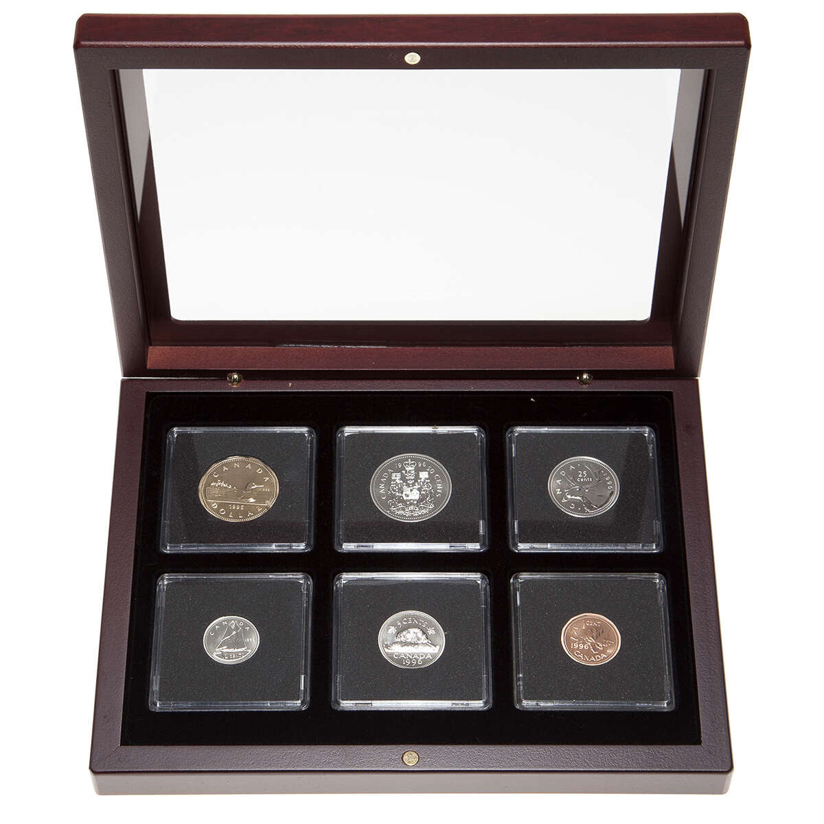 1996 Proof-Like Coin Set in Custom Mahogany Display Case