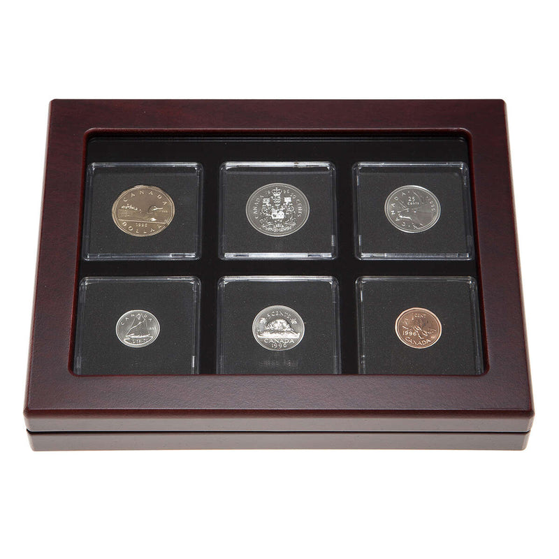 1996 Proof-Like Coin Set in Custom Mahogany Display Case