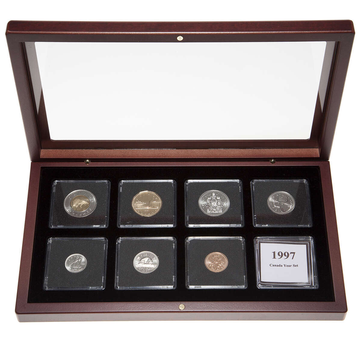 1997 Proof-Like Coin Set in Custom Mahogany Display Case